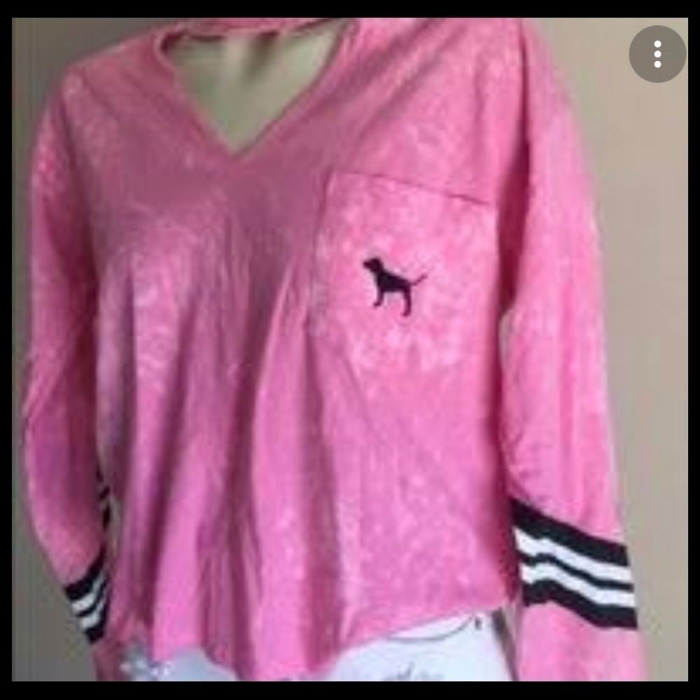Women’s Pink Victoria secret T shirt. Size medium.